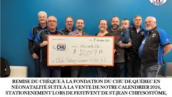 Cheque CHU de Québec